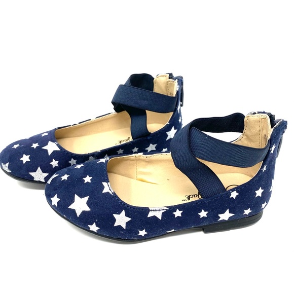 Cat and Jack shoes - size 7 /navy blue w/silver stars - Picture 2 of 5
